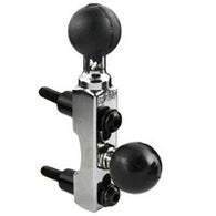 CHROME CYCLE HANDLEBAR BASE W/2 BALLS